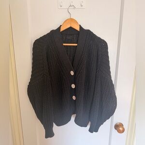 Babaa Black Cardigan Sweater